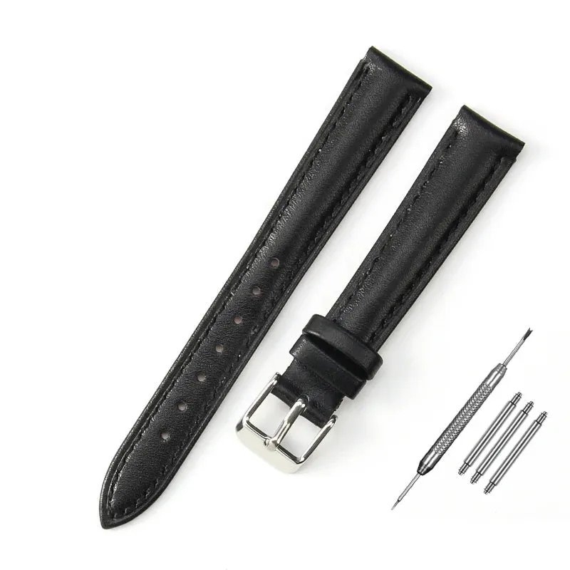 Durable Genuine Leather Watch Strap (10mm, 12mm, 14mm, 16mm, 18mm)