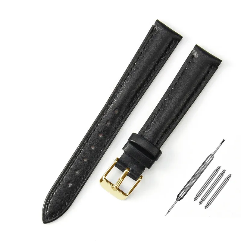 Durable Genuine Leather Watch Strap (10mm, 12mm, 14mm, 16mm, 18mm)