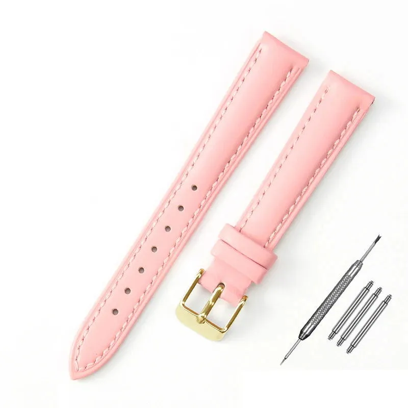 Durable Genuine Leather Watch Strap (10mm, 12mm, 14mm, 16mm, 18mm)