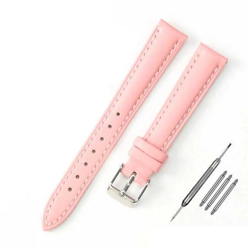 Durable Genuine Leather Watch Strap (10mm, 12mm, 14mm, 16mm, 18mm)