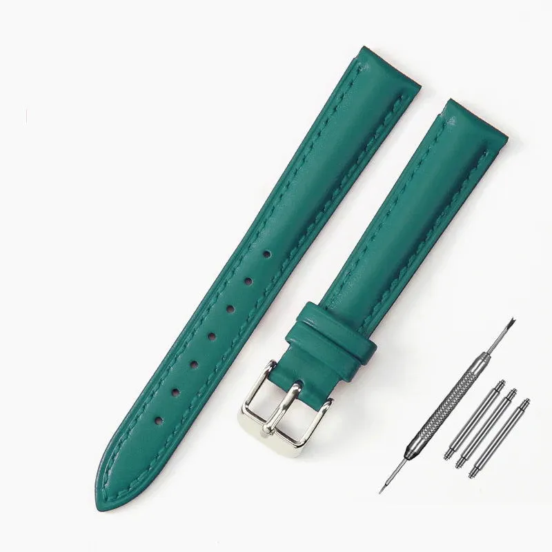 Durable Genuine Leather Watch Strap (10mm, 12mm, 14mm, 16mm, 18mm)