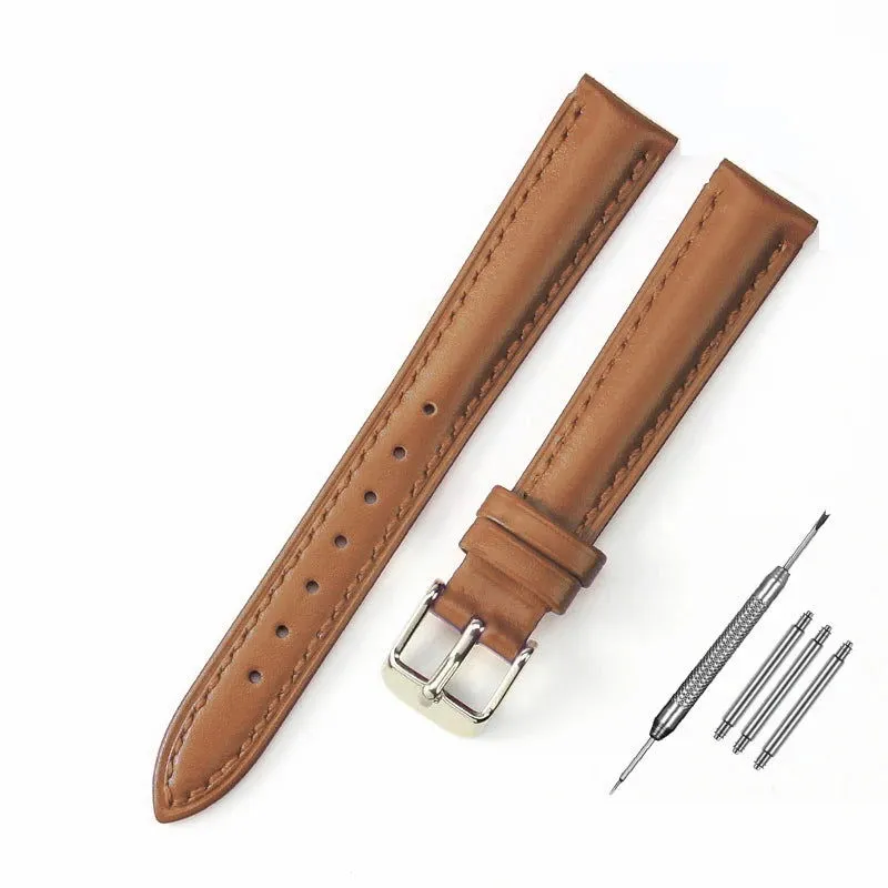 Durable Genuine Leather Watch Strap (10mm, 12mm, 14mm, 16mm, 18mm)