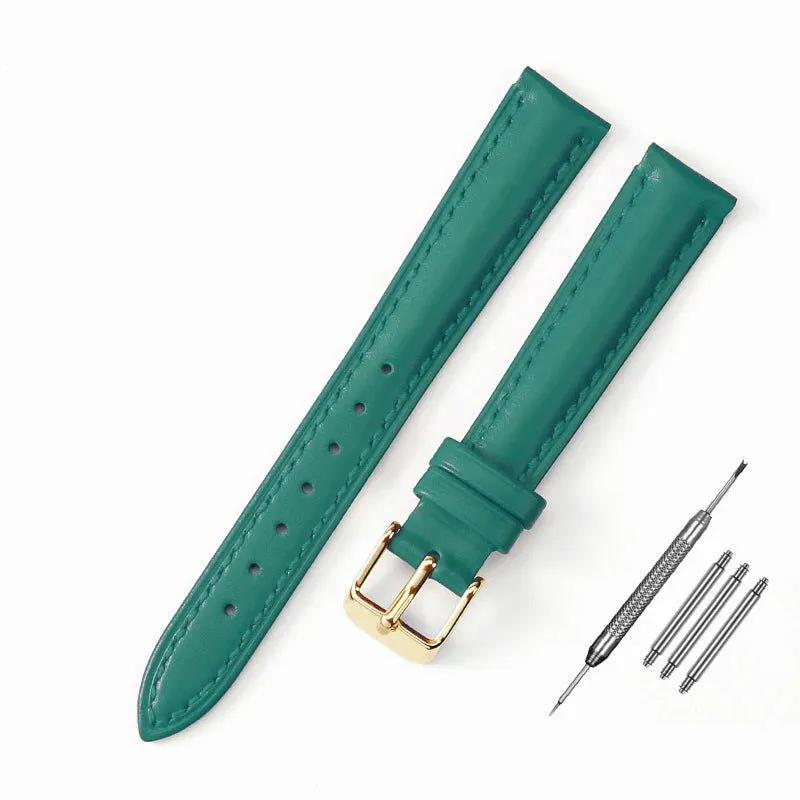 Durable Genuine Leather Watch Strap (10mm, 12mm, 14mm, 16mm, 18mm)