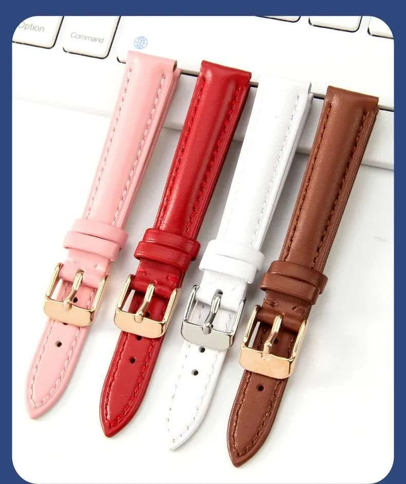 Durable Genuine Leather Watch Strap (10mm, 12mm, 14mm, 16mm, 18mm)