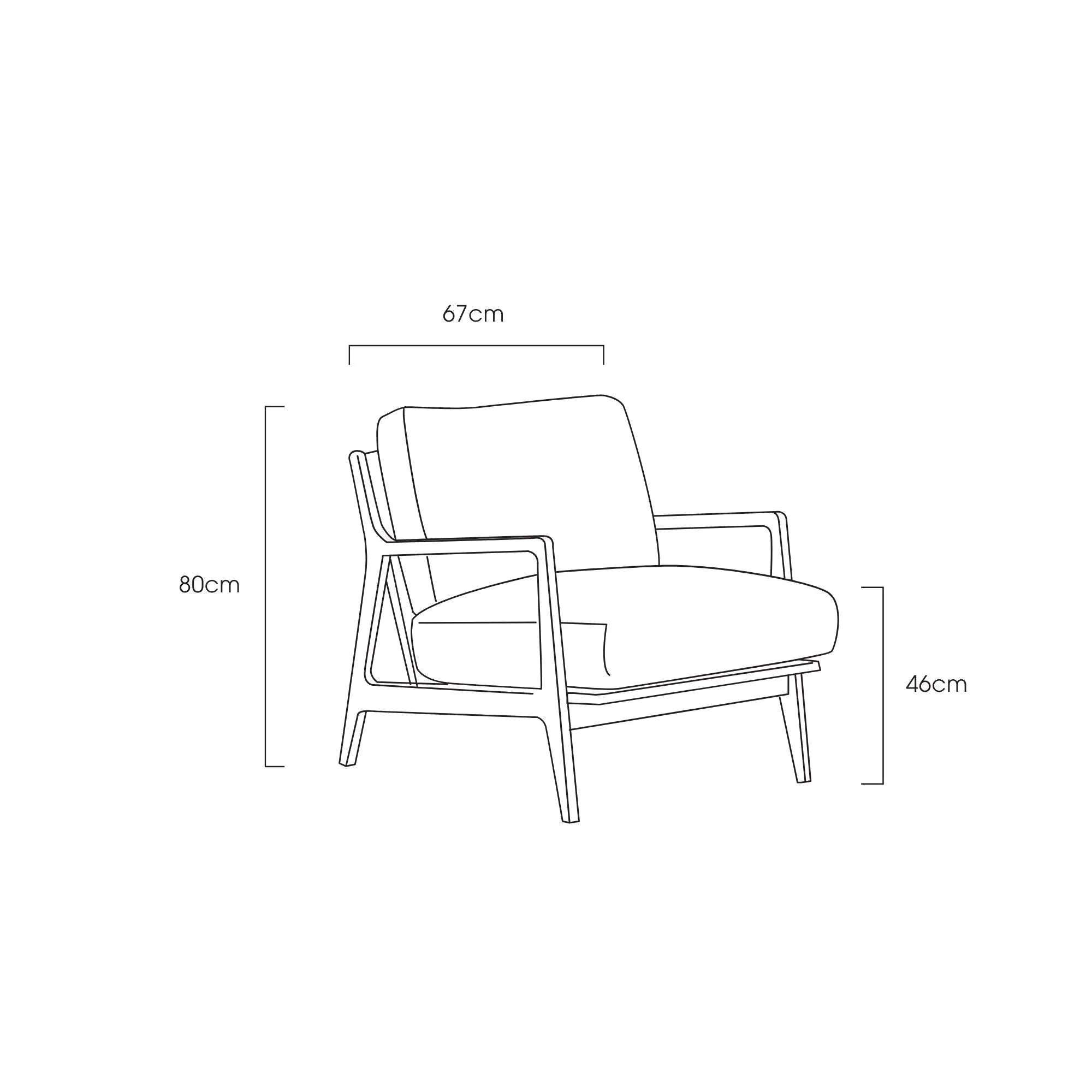 Dylan Armchair - Cream/Walnut