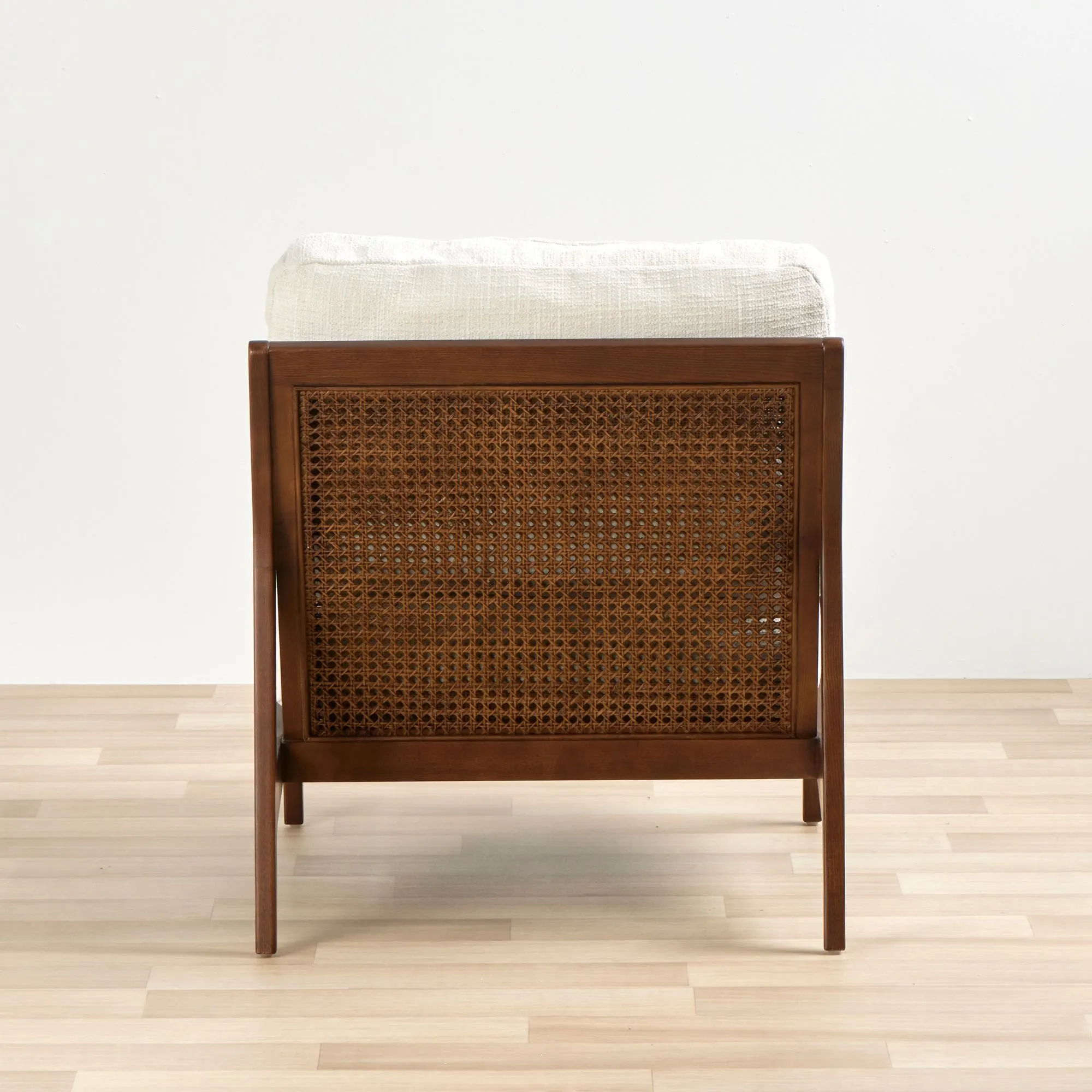Dylan Armchair - Cream/Walnut