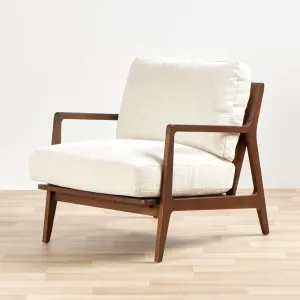 Dylan Armchair - Cream/Walnut