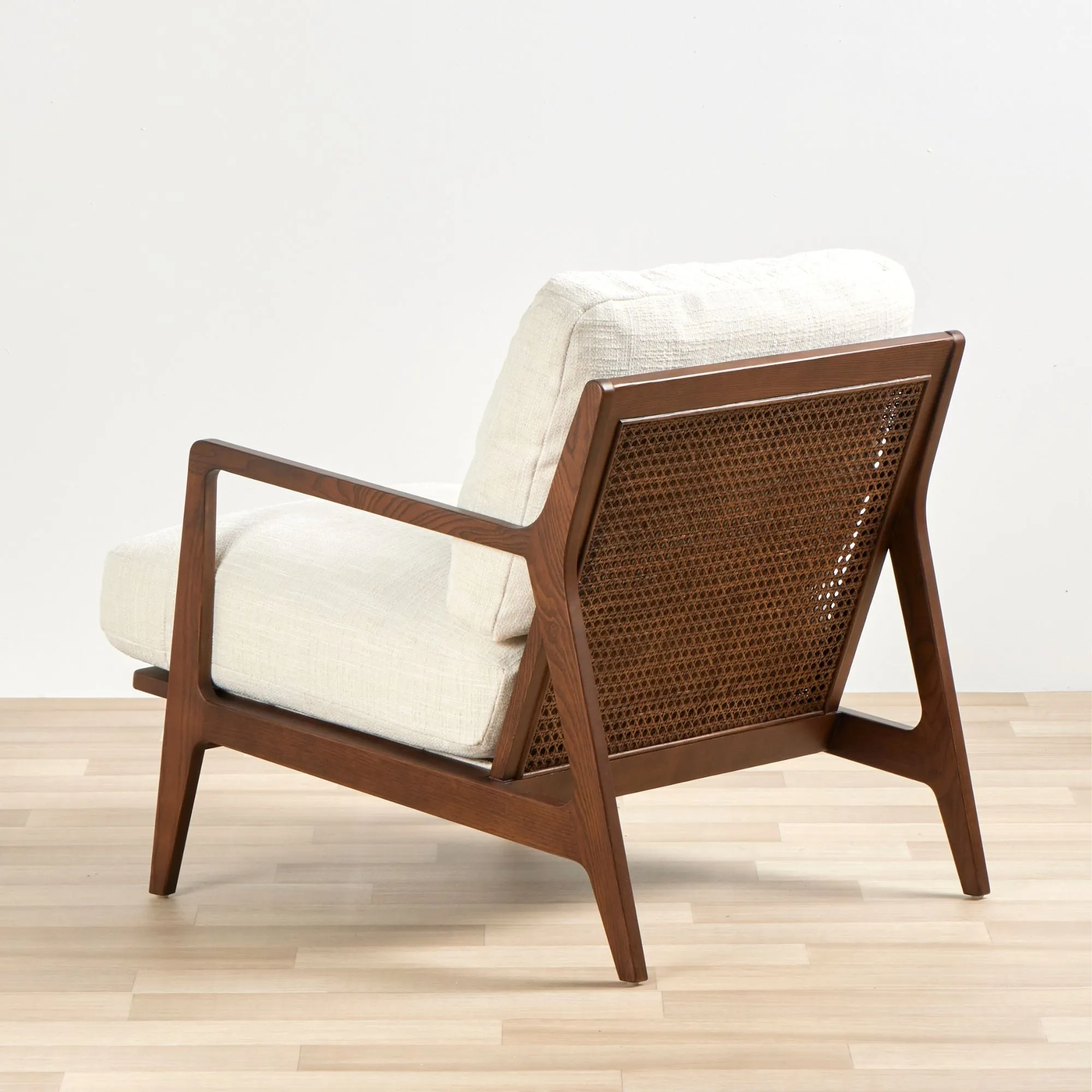 Dylan Armchair - Cream/Walnut