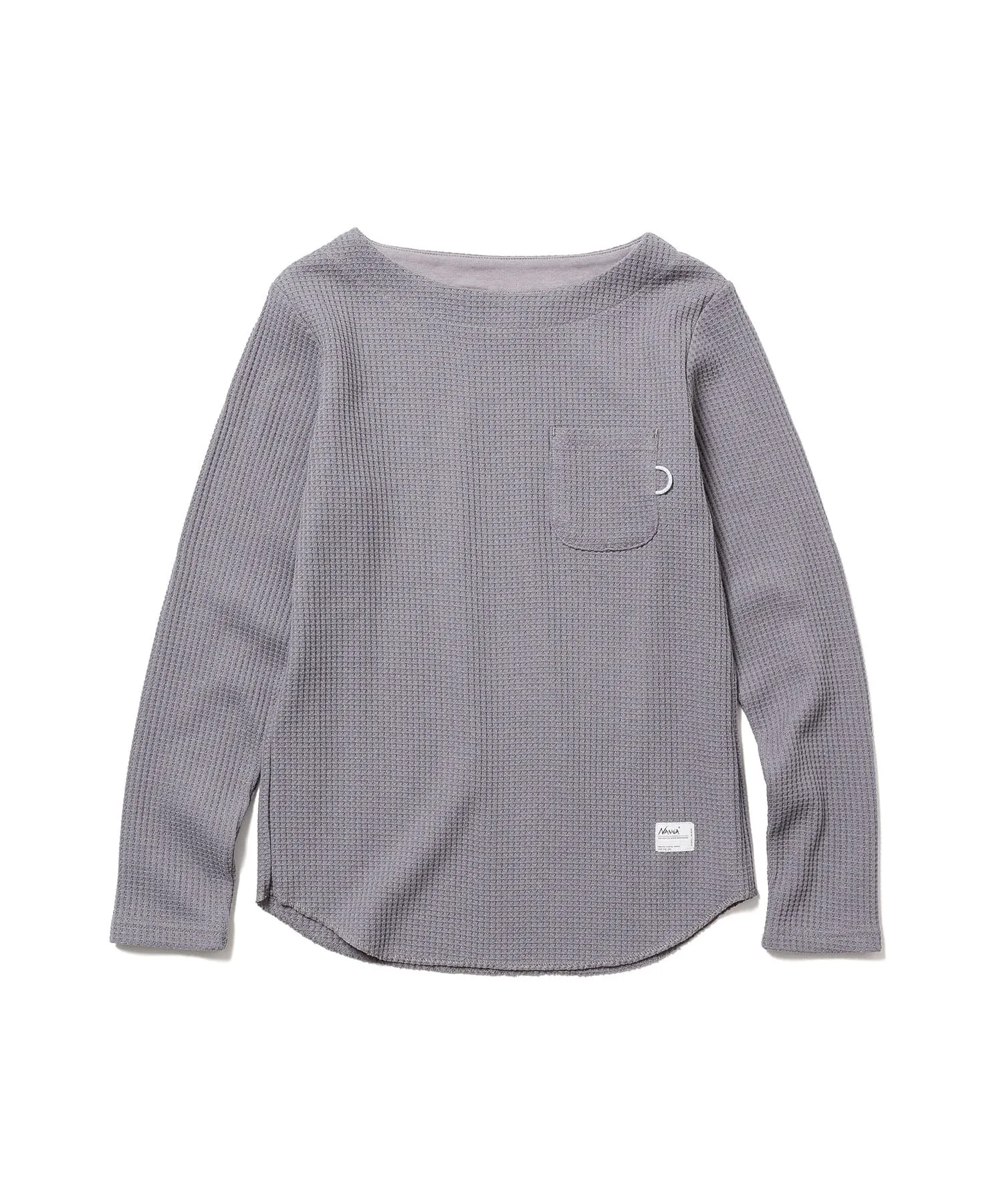 ECO HYBRID WAFFLE B.NECK L/S TEE W(WOMEN)