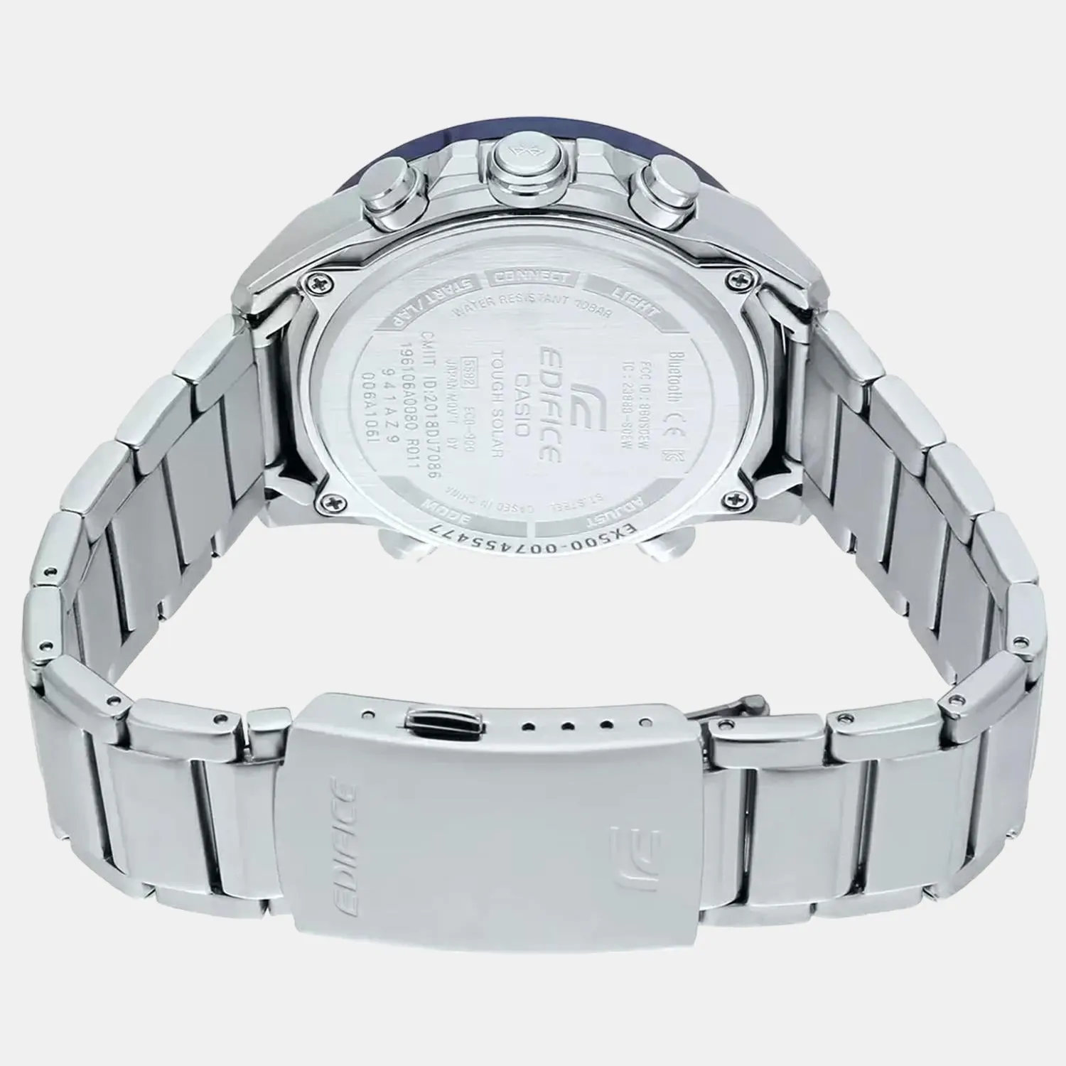 Edifice Men's Bluetooth Analog-Digital Stainless Steel Watch EX500 - ECB-900DB-1BDR