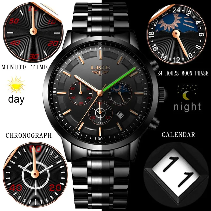 Fashion Sport Quartz Mens Watches - Luxury Business Waterproof Watch Relogio Masculino