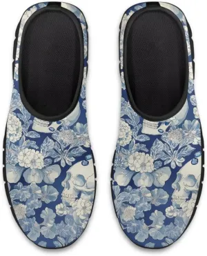 Floral Print Sneakers for Women Casual Low-Top Soft Anti-Skid Sneakers Slip On Lightweight Holiday Travel Shoes for Teen Girls US 5.5-11.5