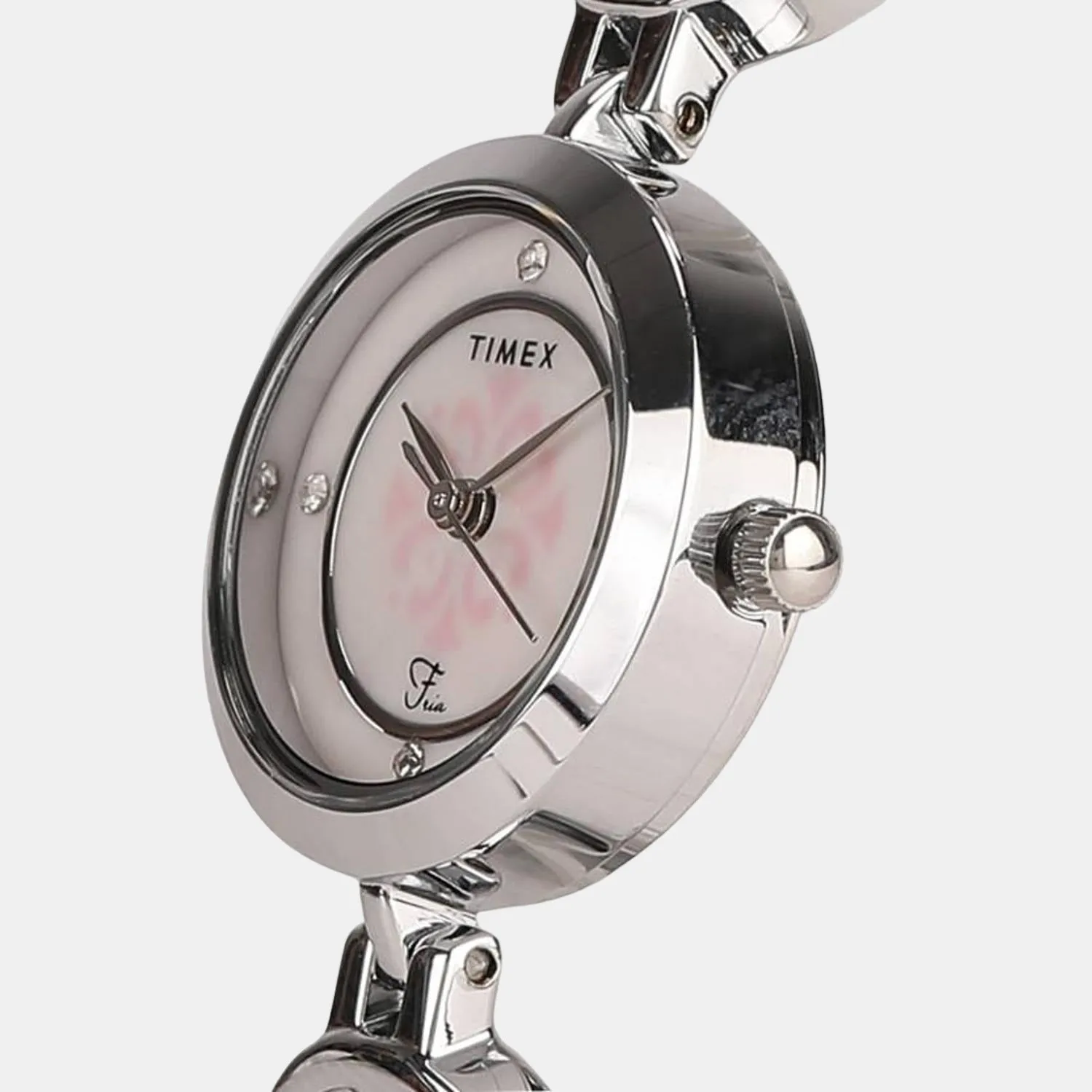 Fria Women Pink Analog Stainless Steel Watch TWEL12200T
