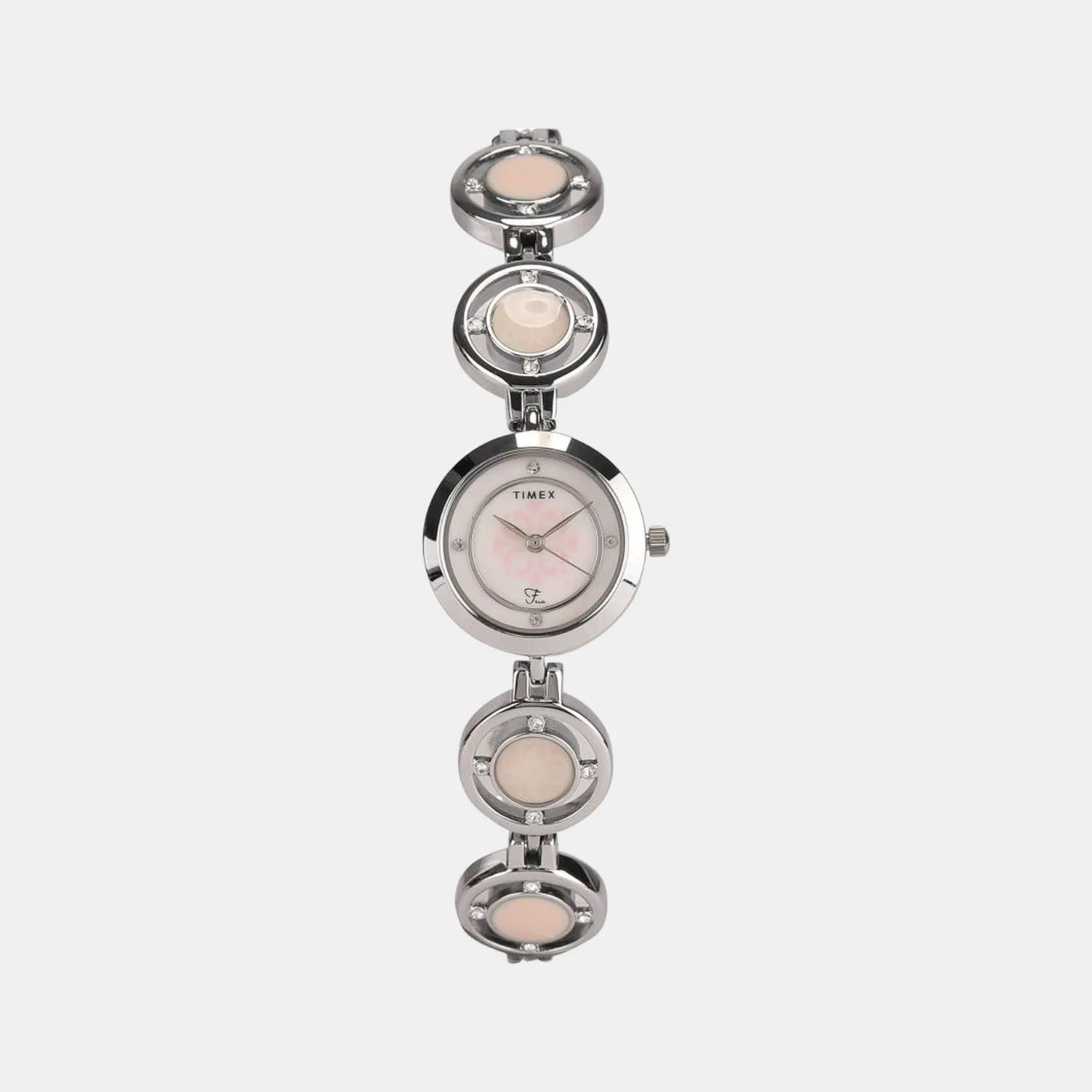 Fria Women Pink Analog Stainless Steel Watch TWEL12200T