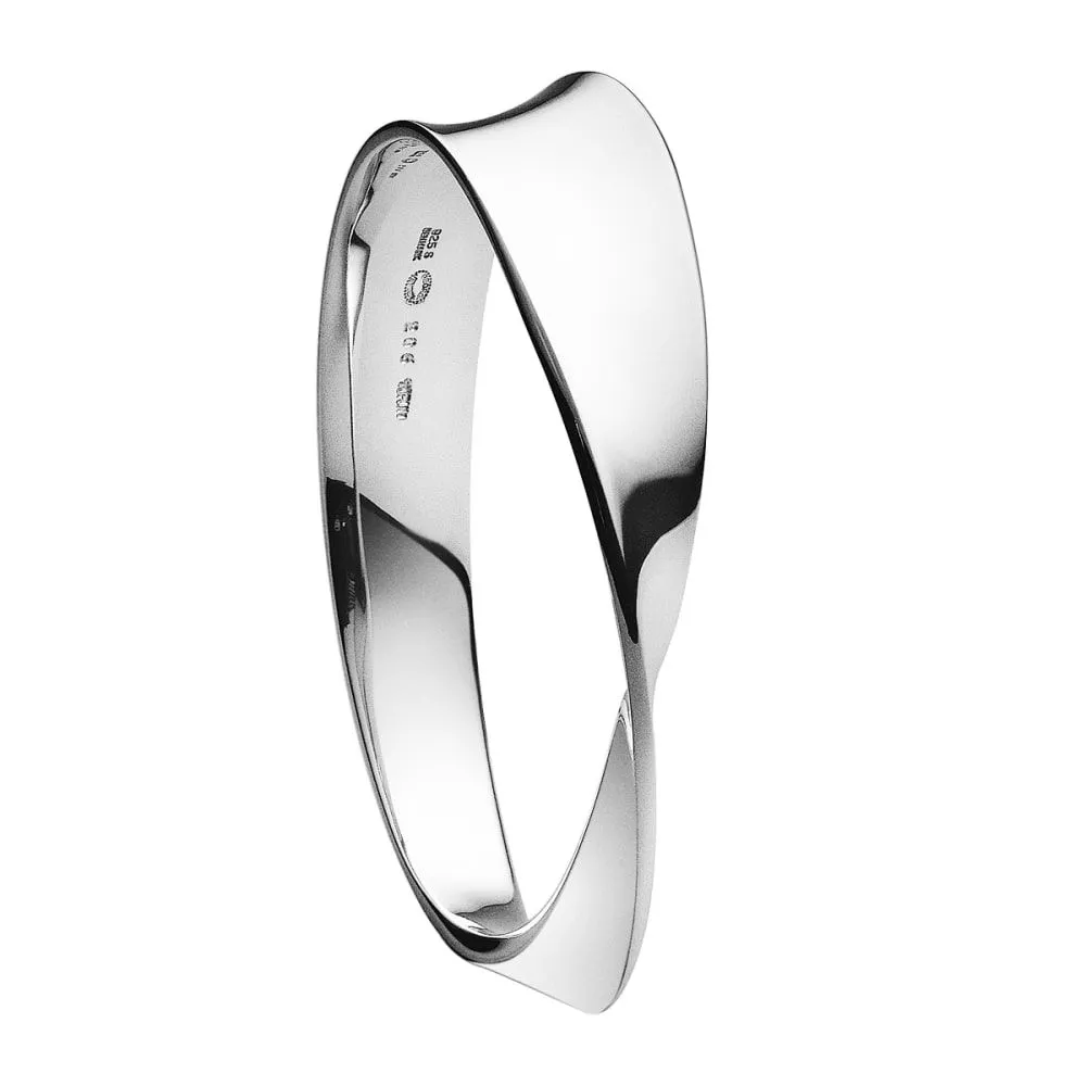 Georg Jensen Medium Silver Moebius Bangle