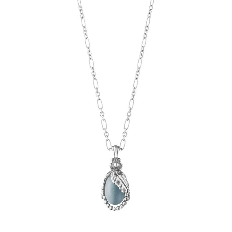 Georg Jensen Silver Blue Quartz Heritage Necklace
