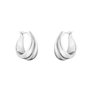Georg Jensen Silver Curve Hoop Earrings