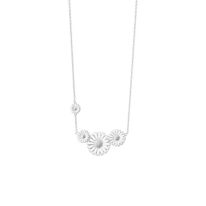 Georg Jensen Silver Enamel Daisy Necklace