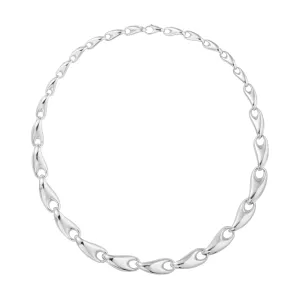 Georg Jensen Silver Graduated Reflect Necklace