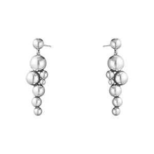 Georg Jensen Silver Grape Drop Earrings