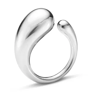 Georg Jensen Silver Large Mercy Ring - Size 55