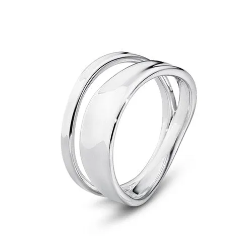 Georg Jensen Silver Marcia Ring - Size 56
