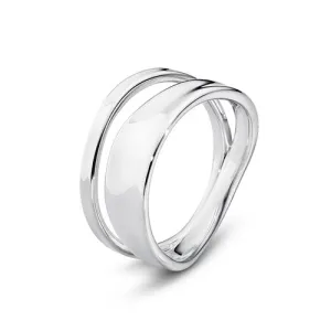 Georg Jensen Silver Marcia Ring - Size 56