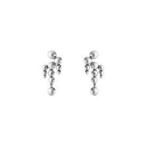 Georg Jensen Silver Moonlight Grapes Chandelier Drop Earrings