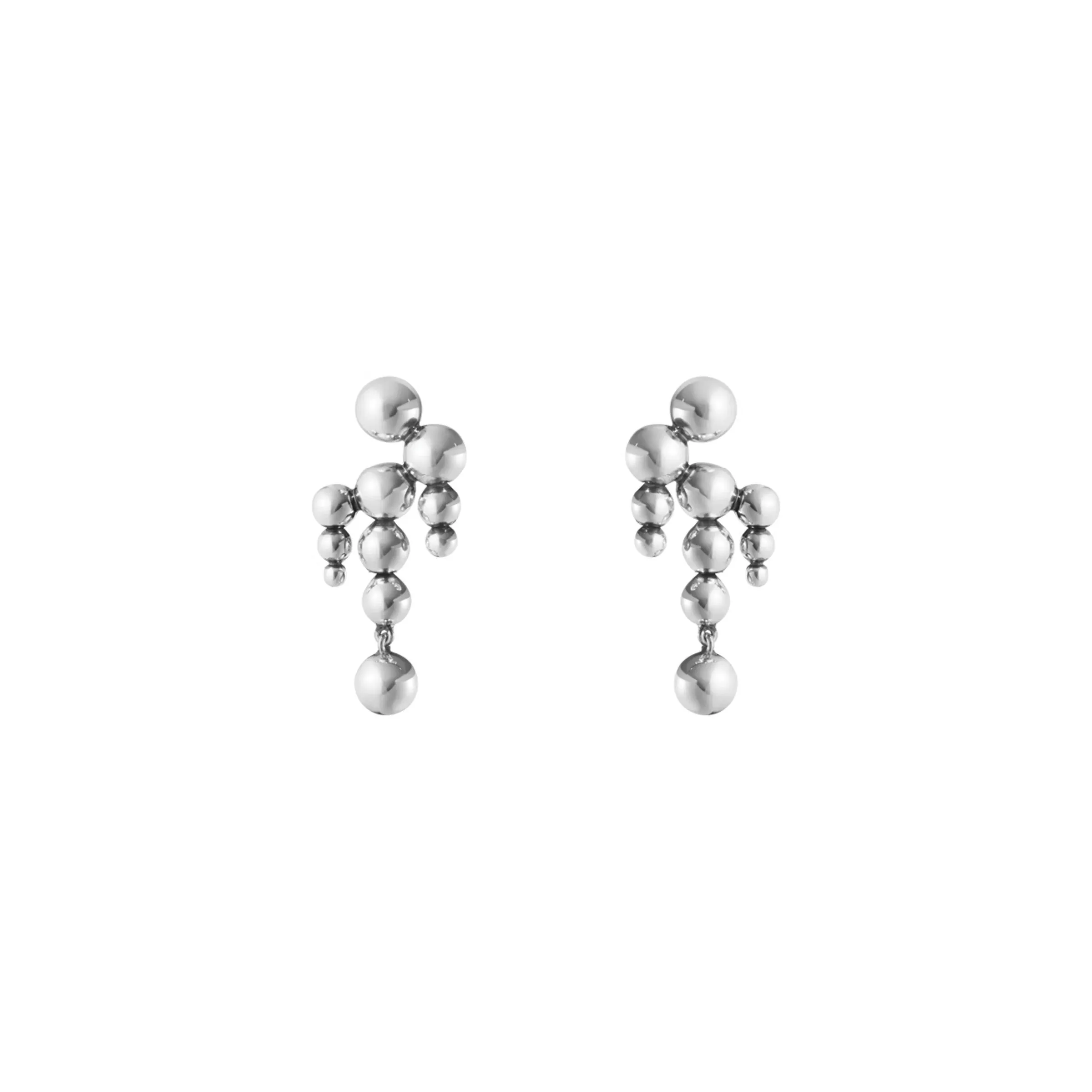 Georg Jensen Silver Moonlight Grapes Chandelier Drop Earrings