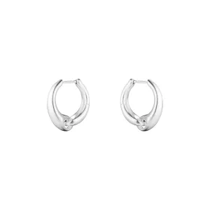 Georg Jensen Silver Reflect Hoop Earrings