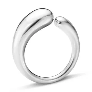 Georg Jensen Silver Small Mercy Ring - Size 53