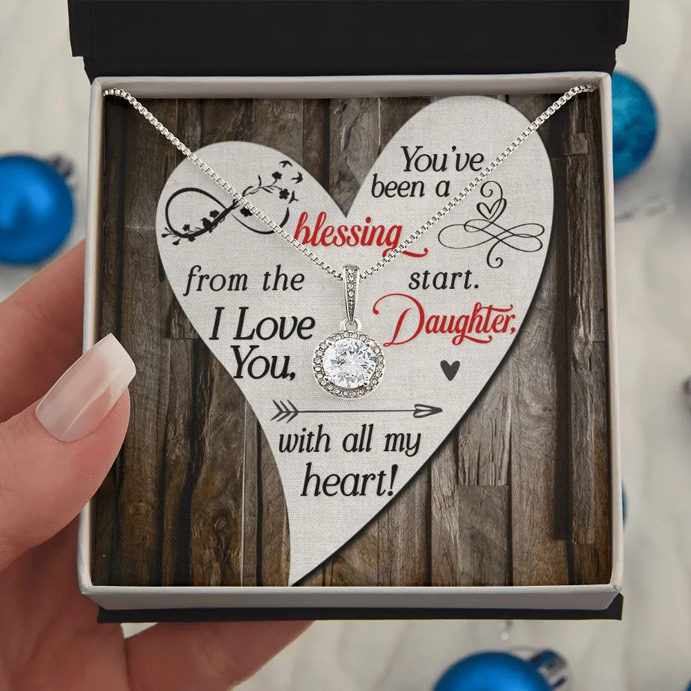 Gift to Daughter Necklace Gift Cubic Zirconia Silver Jewelry