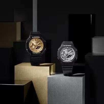 GOLD AND SILVER COLOR - ANALOG-DIGITAL - 2100 Series - GA2100SB-1A