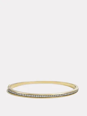 Gold classic diamond bangle
