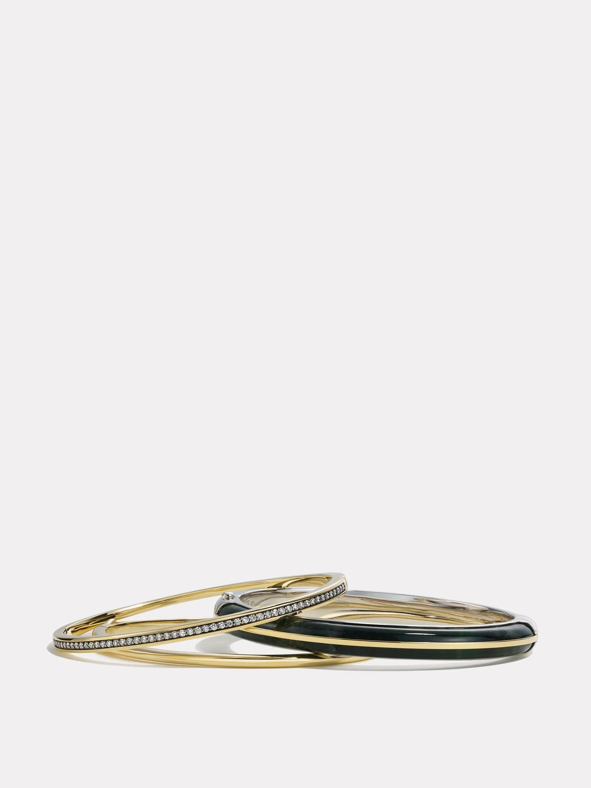 Gold classic diamond bangle
