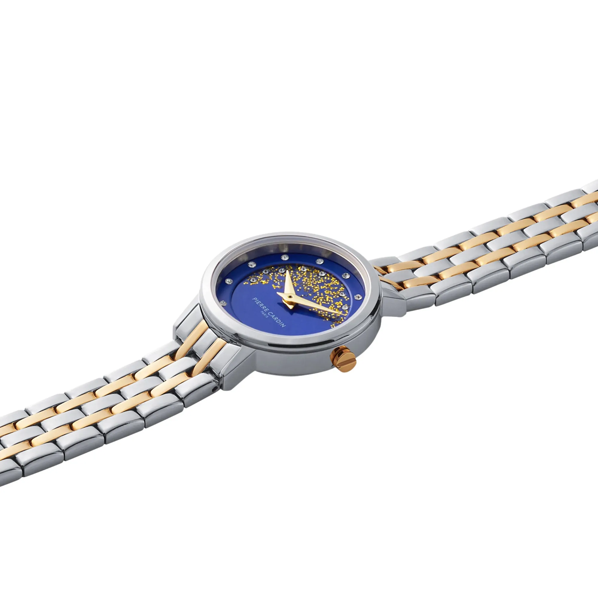 Goutte d'Or Lustre Ladies Two tone Watch with Blue Dial