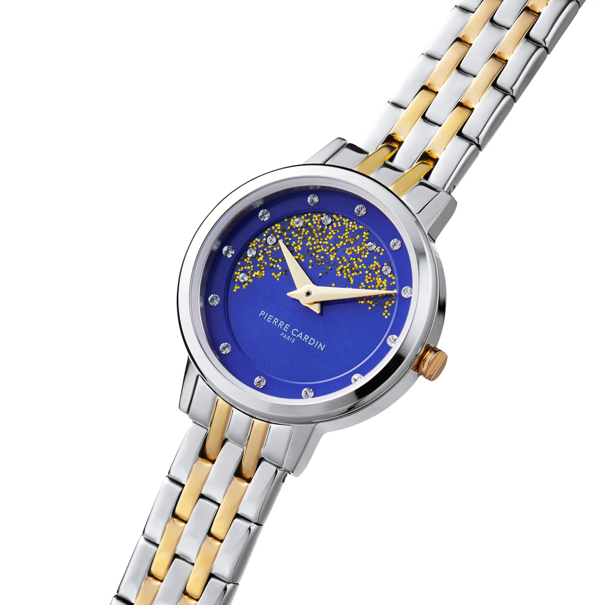 Goutte d'Or Lustre Ladies Two tone Watch with Blue Dial