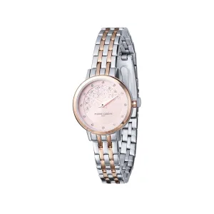Goutte d'Or Lustre Ladies Two tone Watch with Pink dial