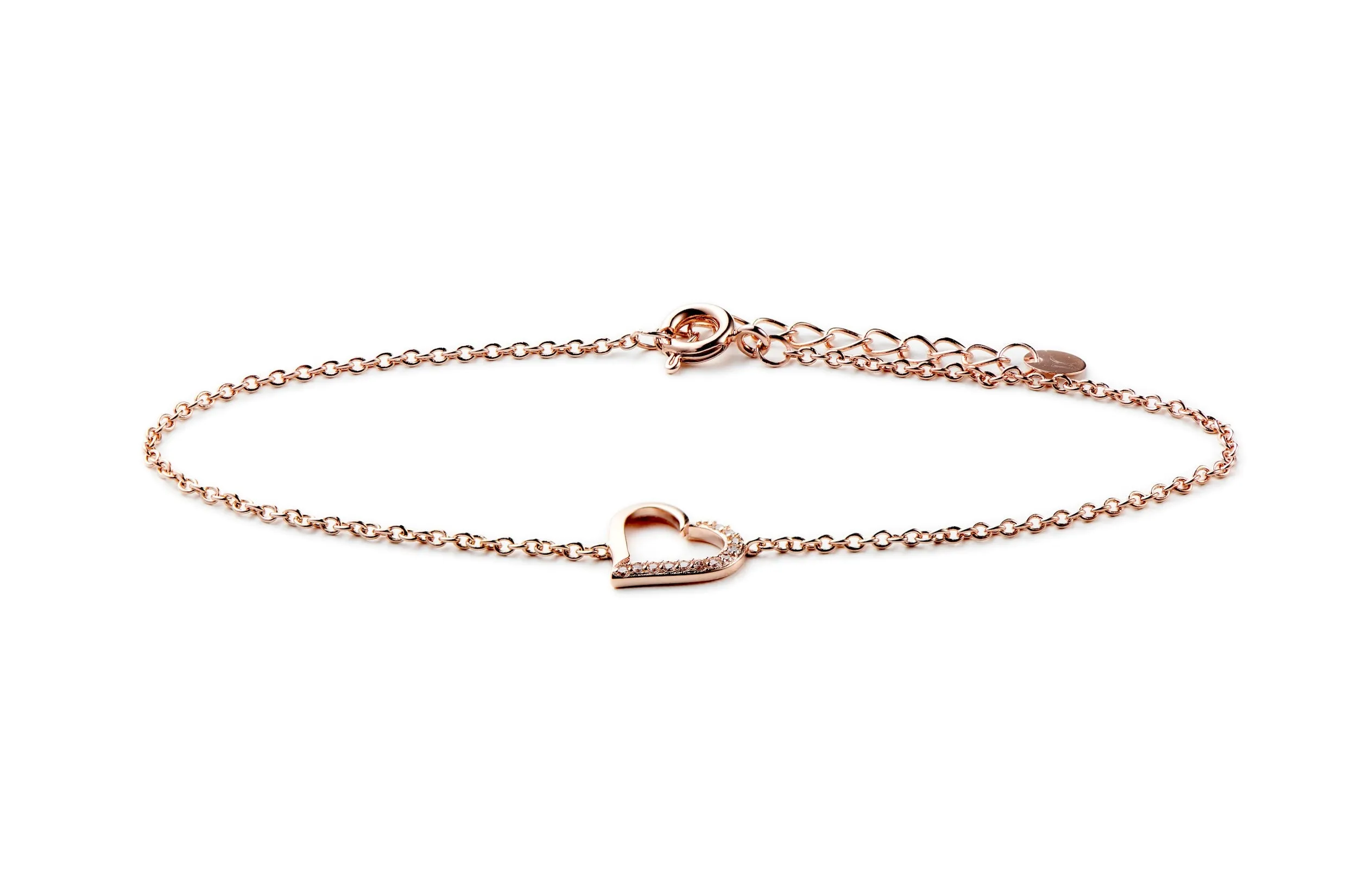 Goutte d'Or Valentines Ladies Rose Gold Watch with White Mother of Pearl Dial and Bracelet
