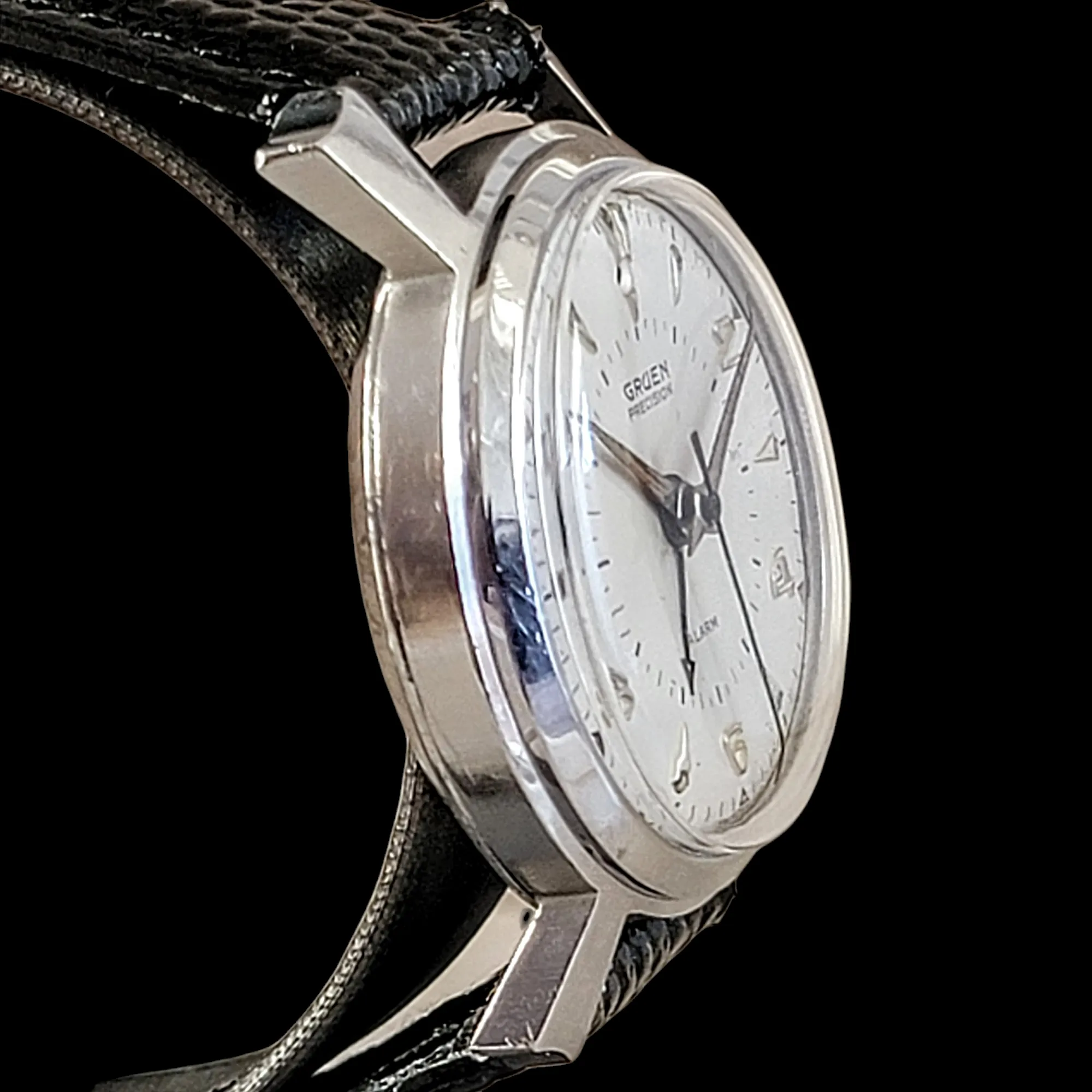 GRUEN Precision Alarm Wristwatch Ref. 910SS Cal. Langendorf 1244
