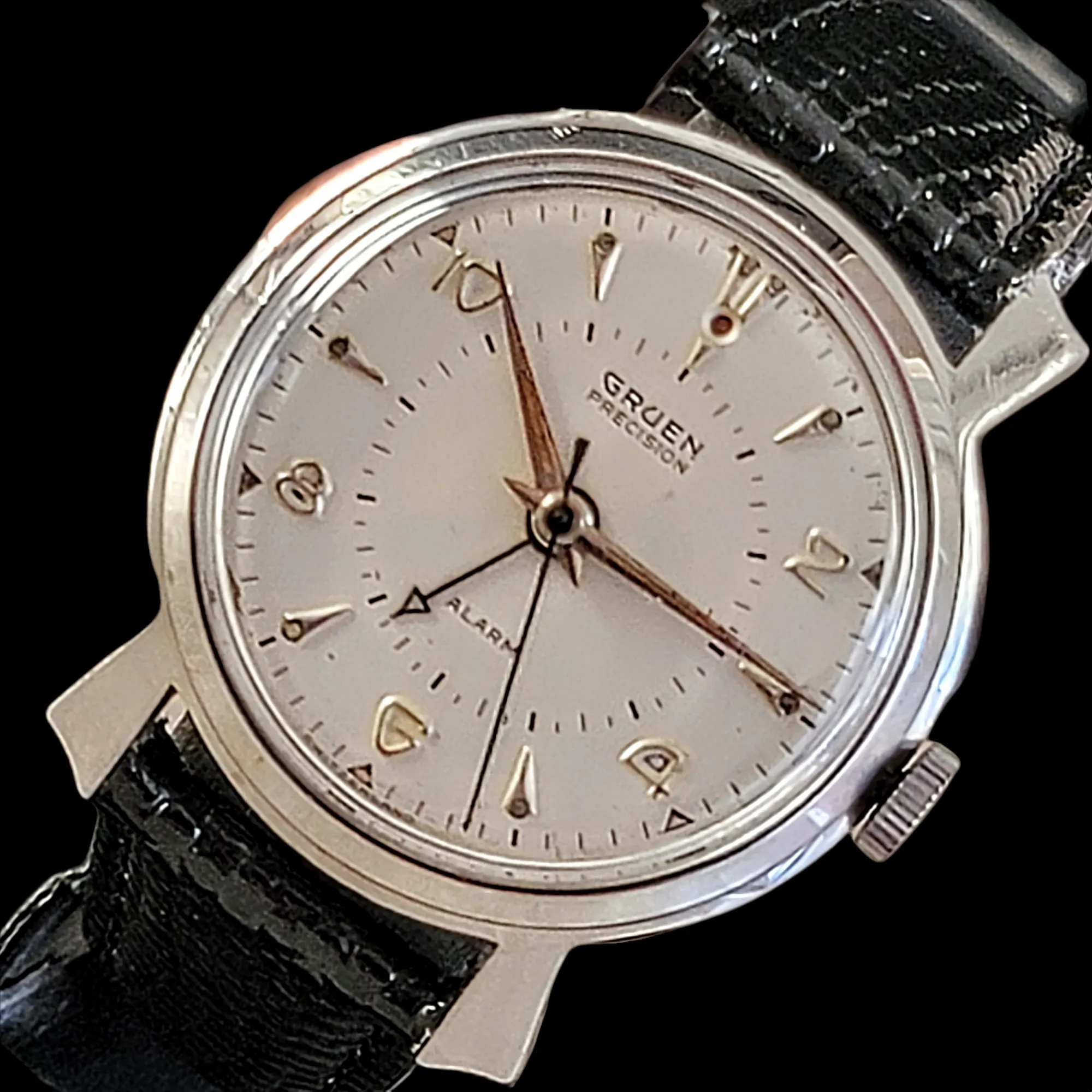 GRUEN Precision Alarm Wristwatch Ref. 910SS Cal. Langendorf 1244