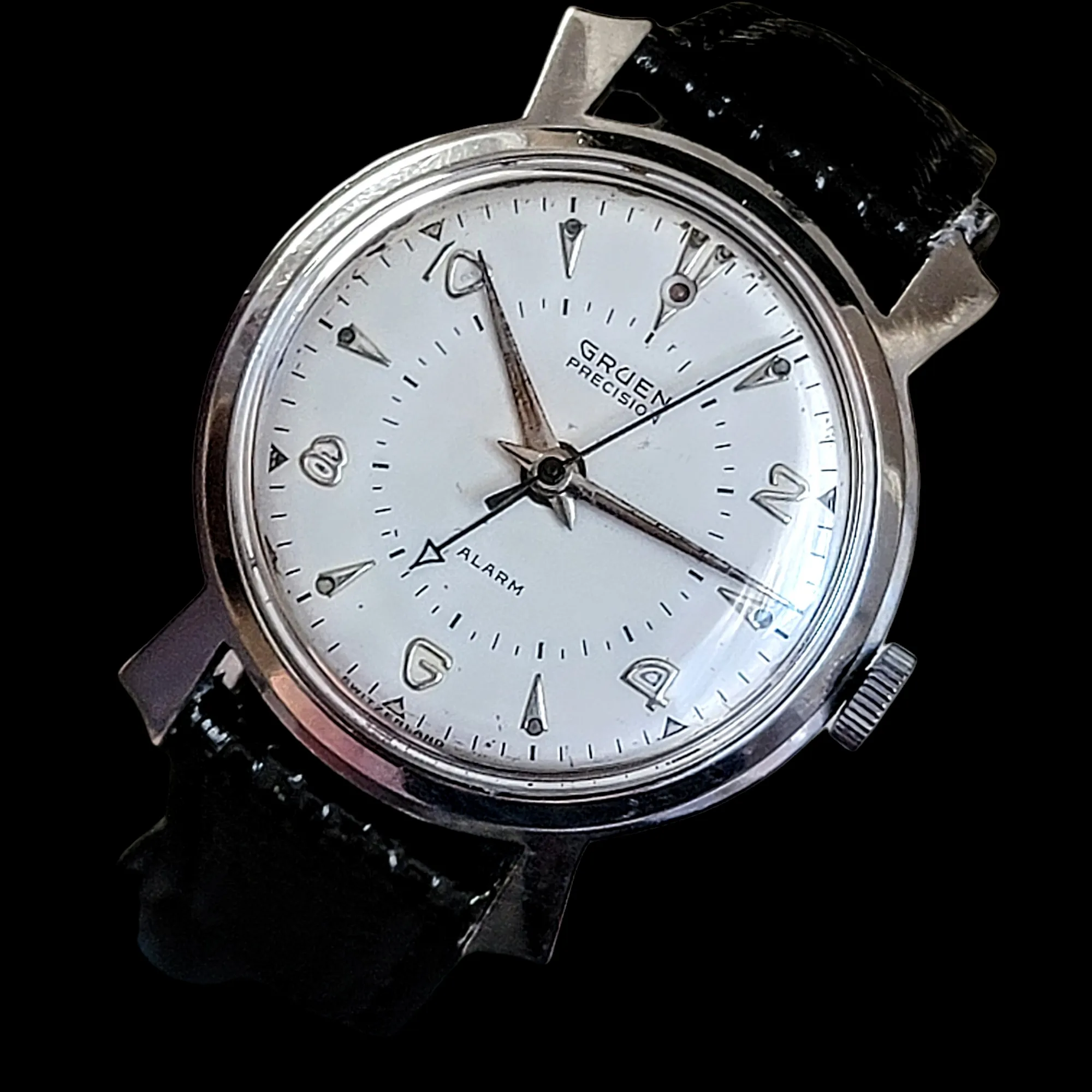 GRUEN Precision Alarm Wristwatch Ref. 910SS Cal. Langendorf 1244