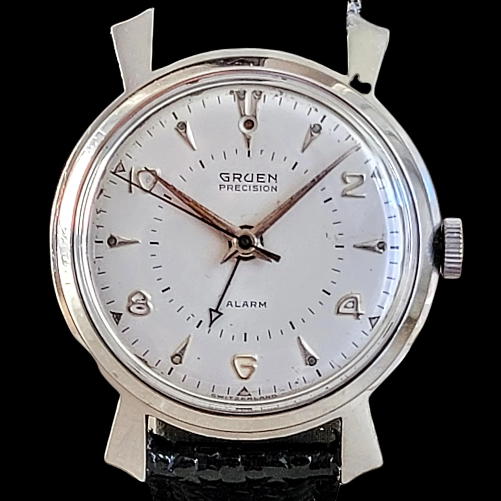 GRUEN Precision Alarm Wristwatch Ref. 910SS Cal. Langendorf 1244