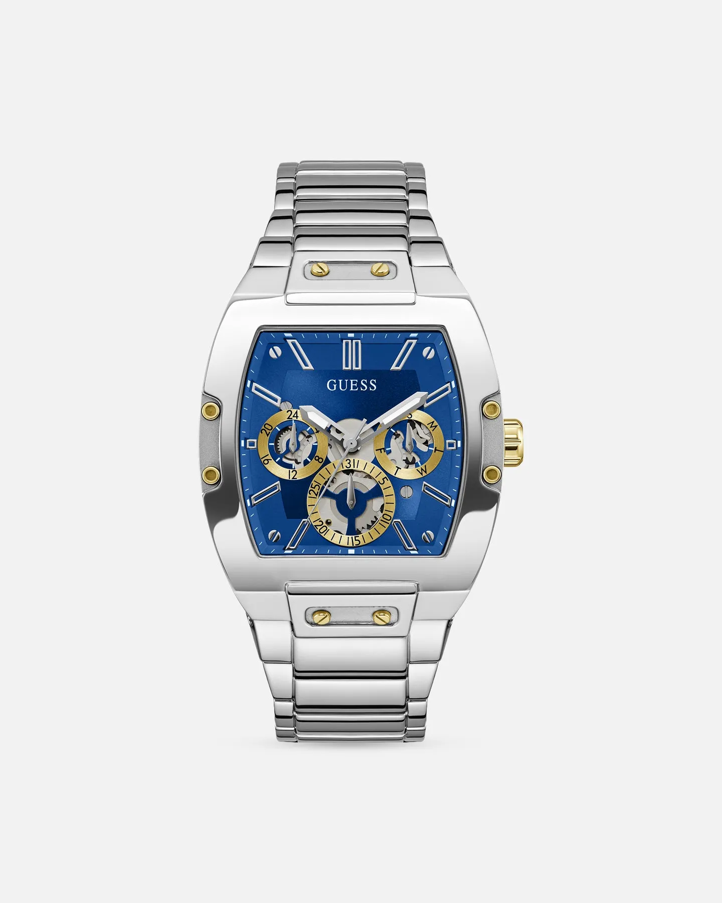 Guess Mainline Phoenix Watch Silver/Sun Blue