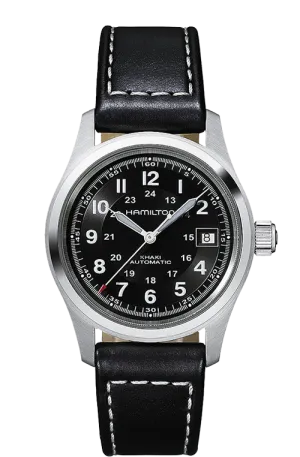 Hamilton Khaki Field Automatic Black Leather H70455733