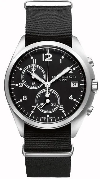 HML Watch Khaki Aviation Pilot Pioneer Chrono Quartz