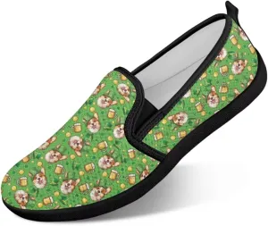 Holiday Dress Walking Shoes Comfy Casual Slip On Women Fashion Sneakers Stretch Mesh Quick - Fit Flat Zero Drops Lightweight Size 5.5-10.5