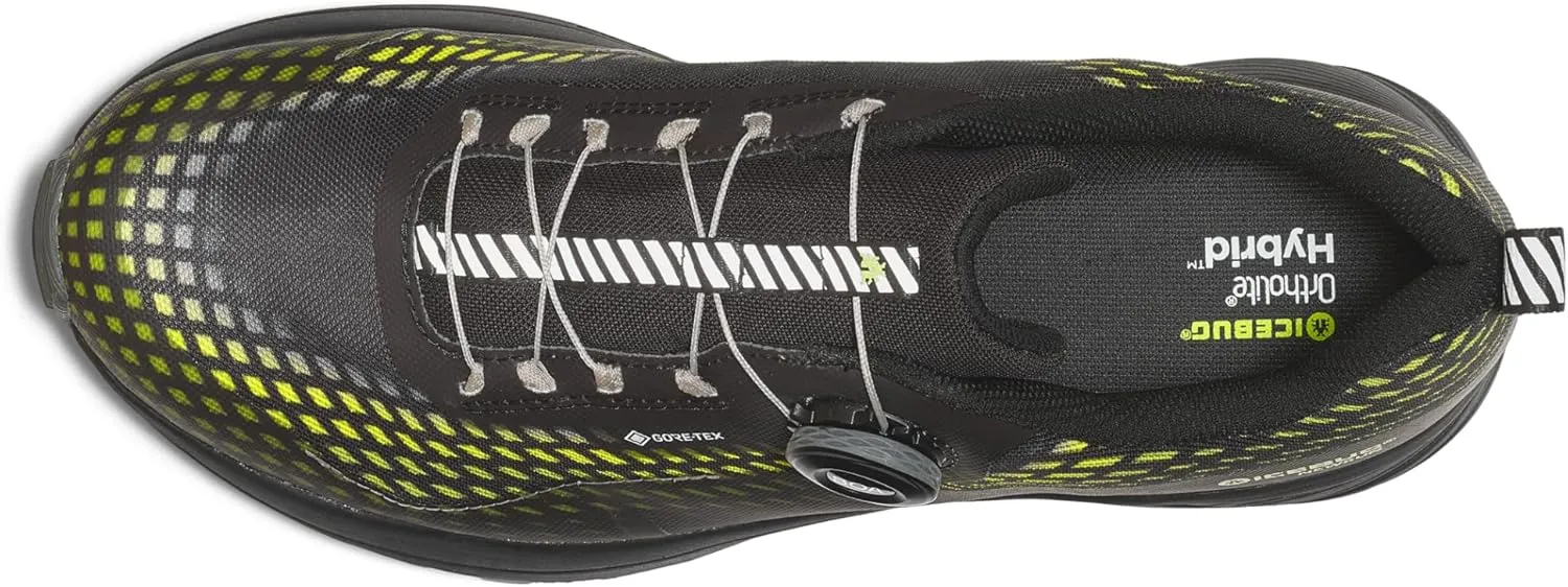 Icebug Mens NewRun BUGrip GTX Trail Running Shoe with Carbide Studded Traction Sole