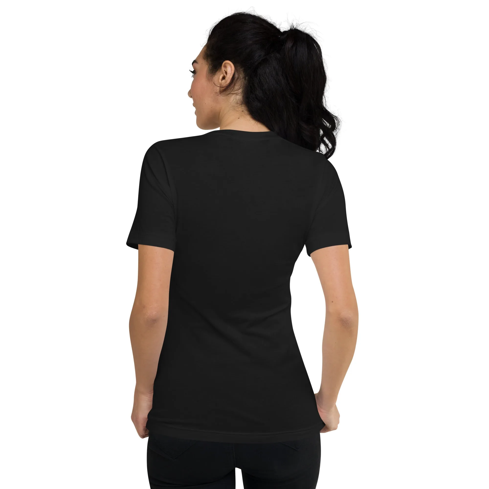 Illuminati All Seeing Psychic Eye Color Aura Women’s Short Sleeve V-Neck T-Shirt