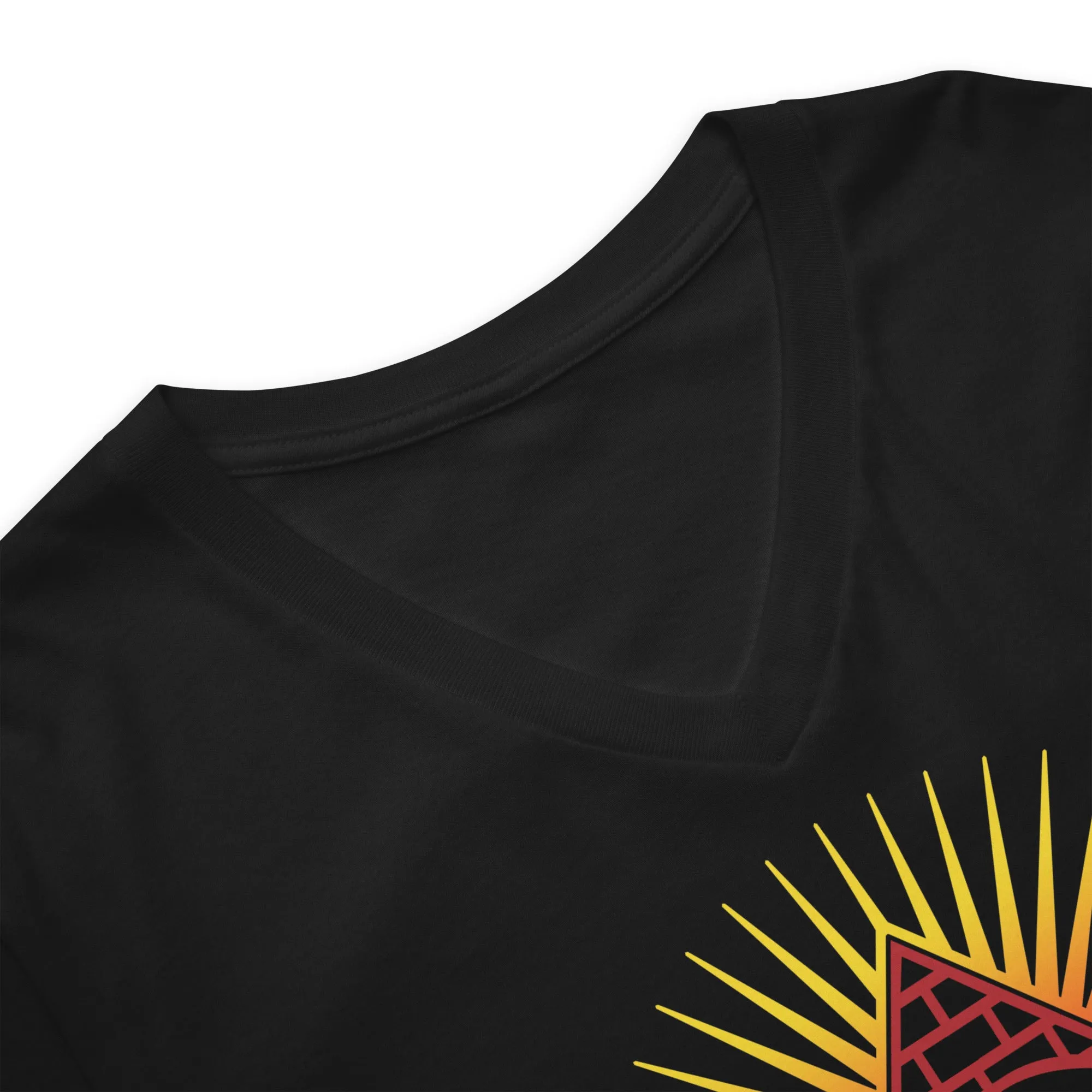 Illuminati All Seeing Psychic Eye Color Aura Women’s Short Sleeve V-Neck T-Shirt